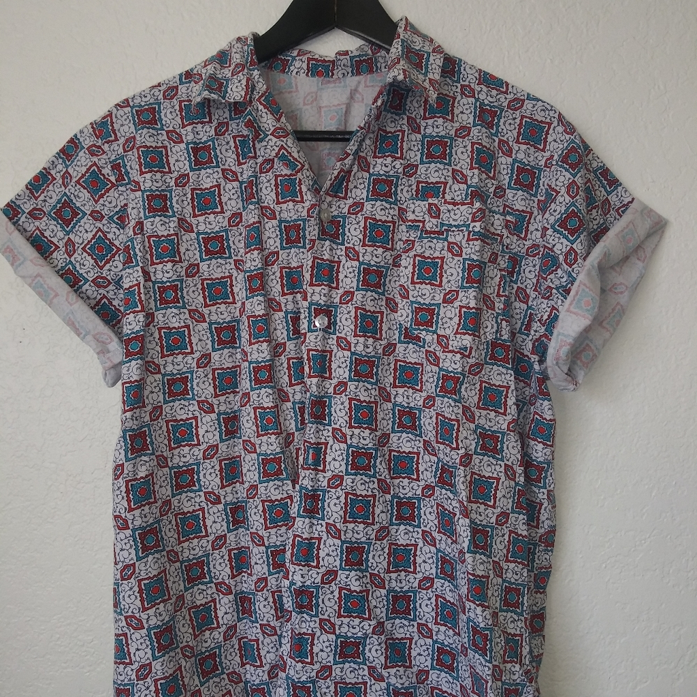 Bohemian India Vintage Pattern Button Down